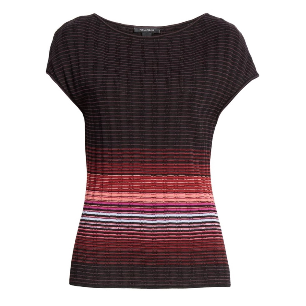 St. John Collection Engineered Ombré Rib Sweater - Picture 4 of 15